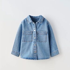 Zara Girls Denim Studded Jacket Size 12-18 Months